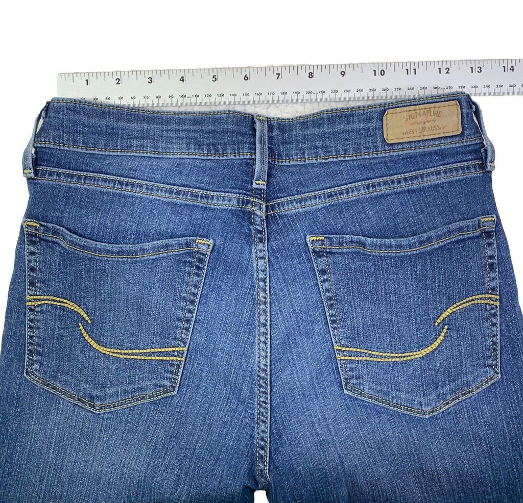 Vaqueros Levi Strauss Signature para niña, azul, talla 4, talla M, ancho 27, largo 30