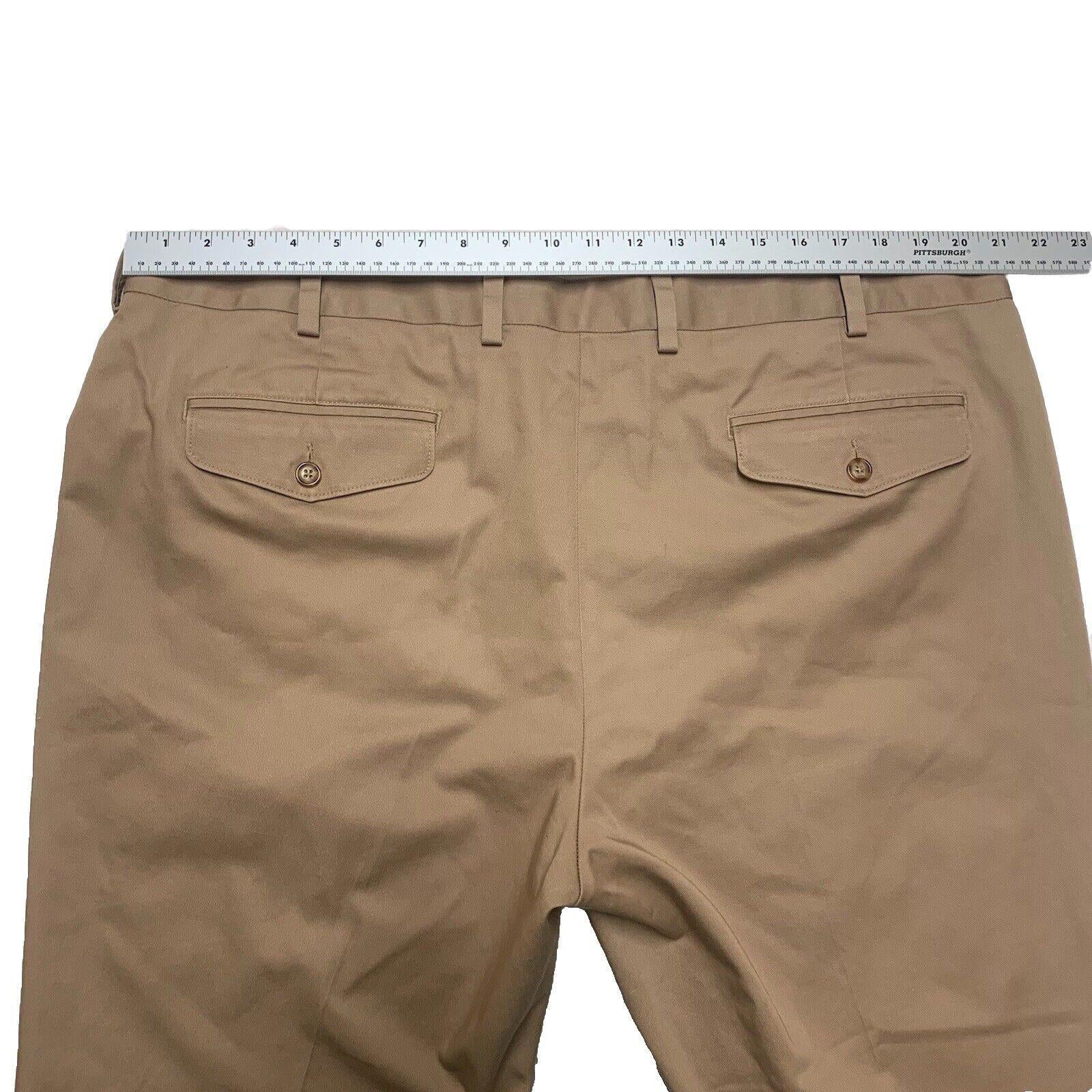 Pantalones de vestir LL Bean Chinos para hombre talla 42 ancho color caqui oscuro