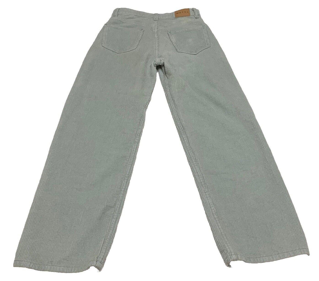 Pantalones de pana Motel para mujer, talla XS, verde menta, pierna ancha, ligeros