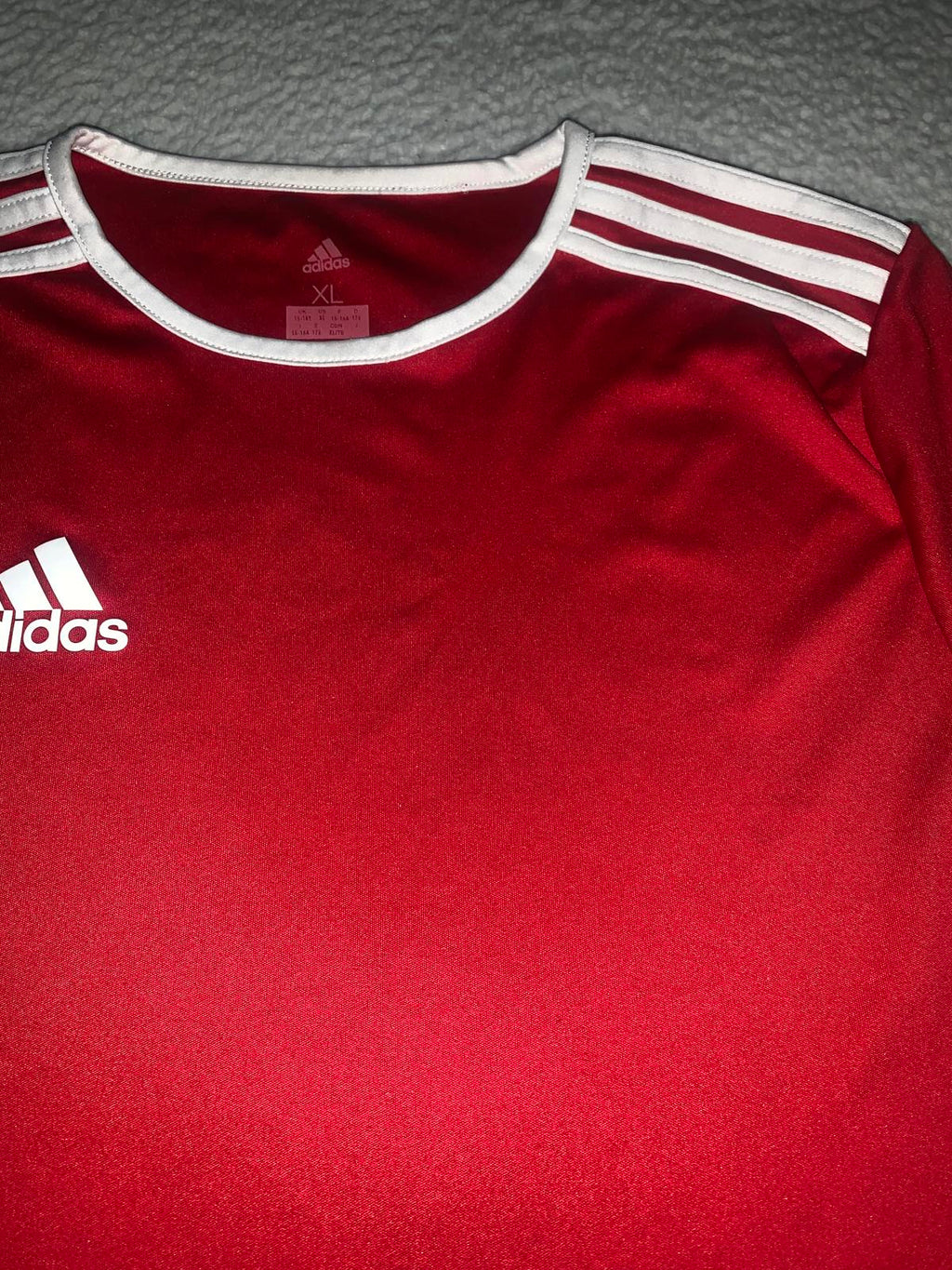 Camiseta de fútbol unisex para niños Adidas, talla extragrande, color rojo Clima Cool