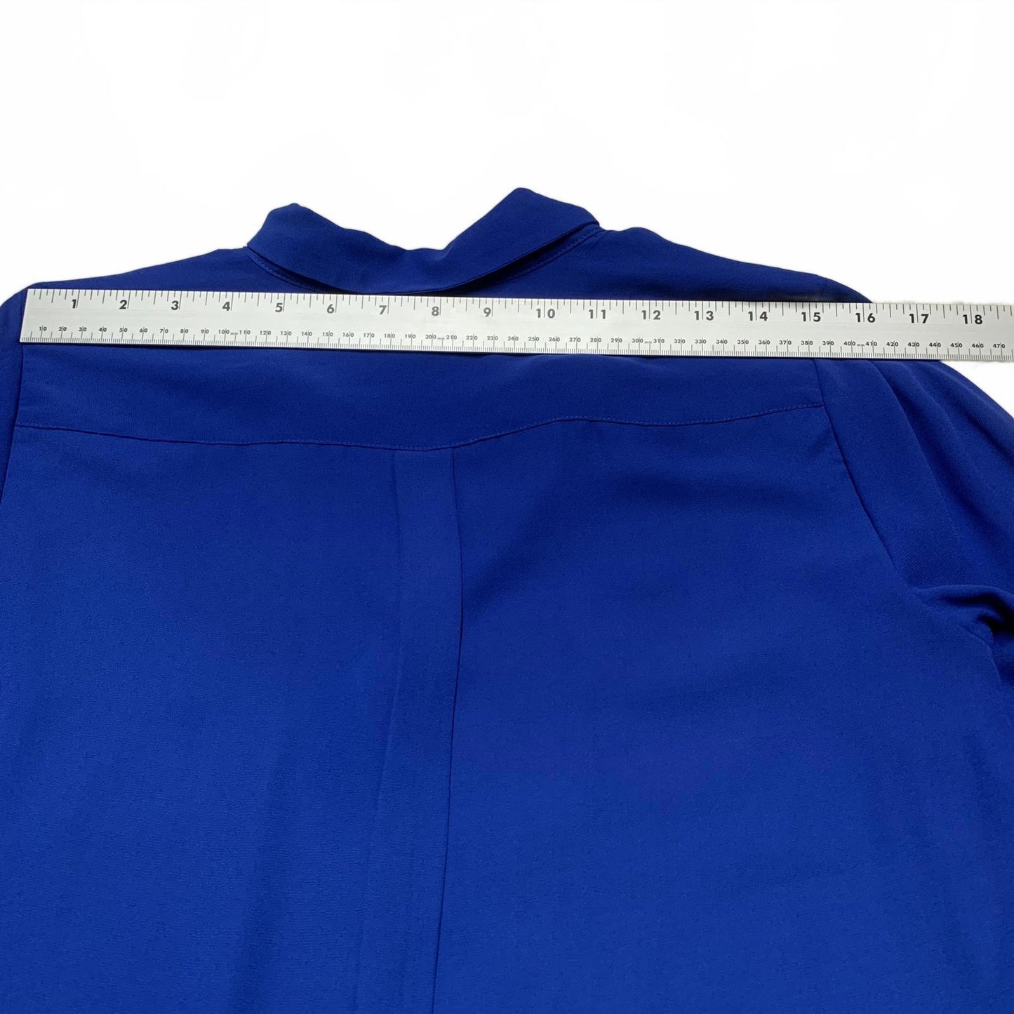 The Limited Women's Size Medium Royal Blue Long Sleeve Button-Up Blouse Shirt