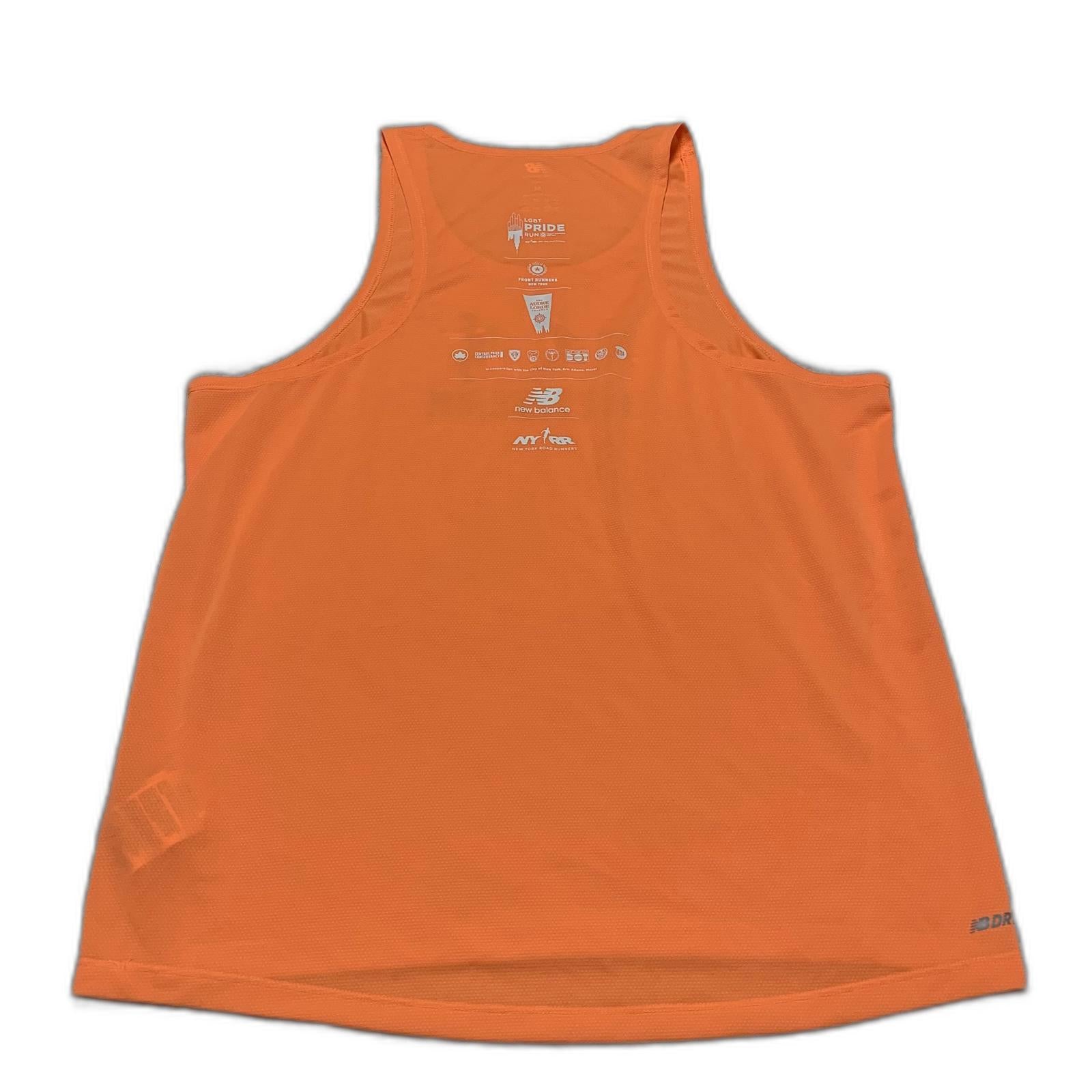Camiseta sin mangas New Balance para hombre, color naranja mediano, LGBT Pride Run NY 2024
