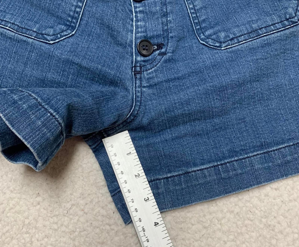 Shorts vaqueros de cintura alta con botones y bragueta de J. Crew para mujer, talla 29