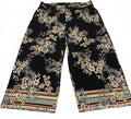 Roz & Ali Sz 3X Floral Print Wide Leg Pants Tropical Vibe W43X29 L