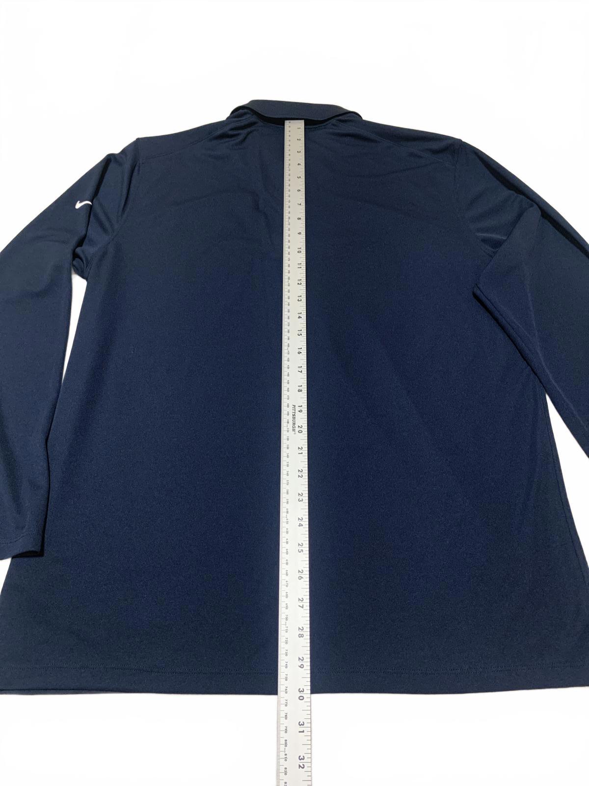 Nike Men's Size L Navy Blue Long Sleeve Polo Shirt PSEG Corporate Logo