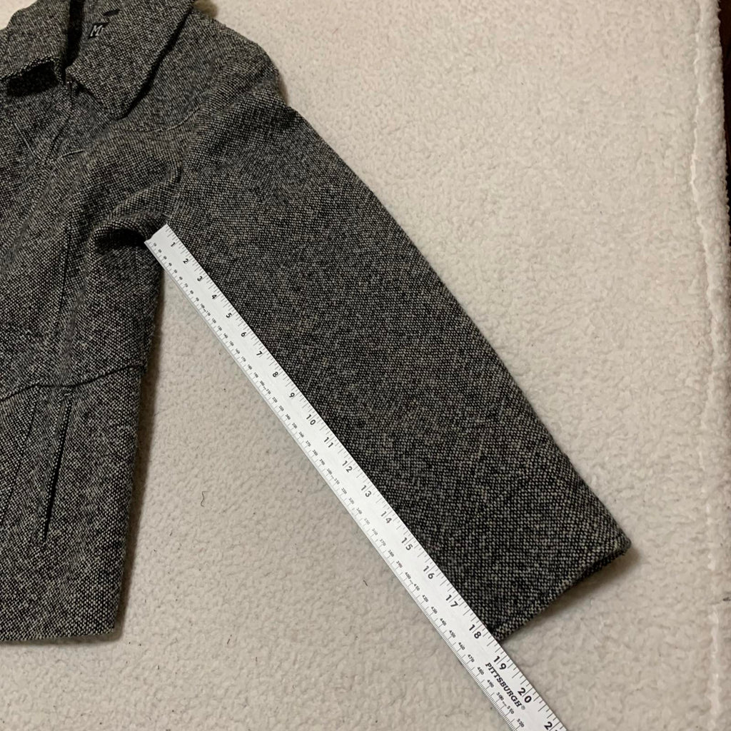 Vintage Mudd Wool Zip Up Coat Gray Size L Made in Ukraine Y2K RN 14981