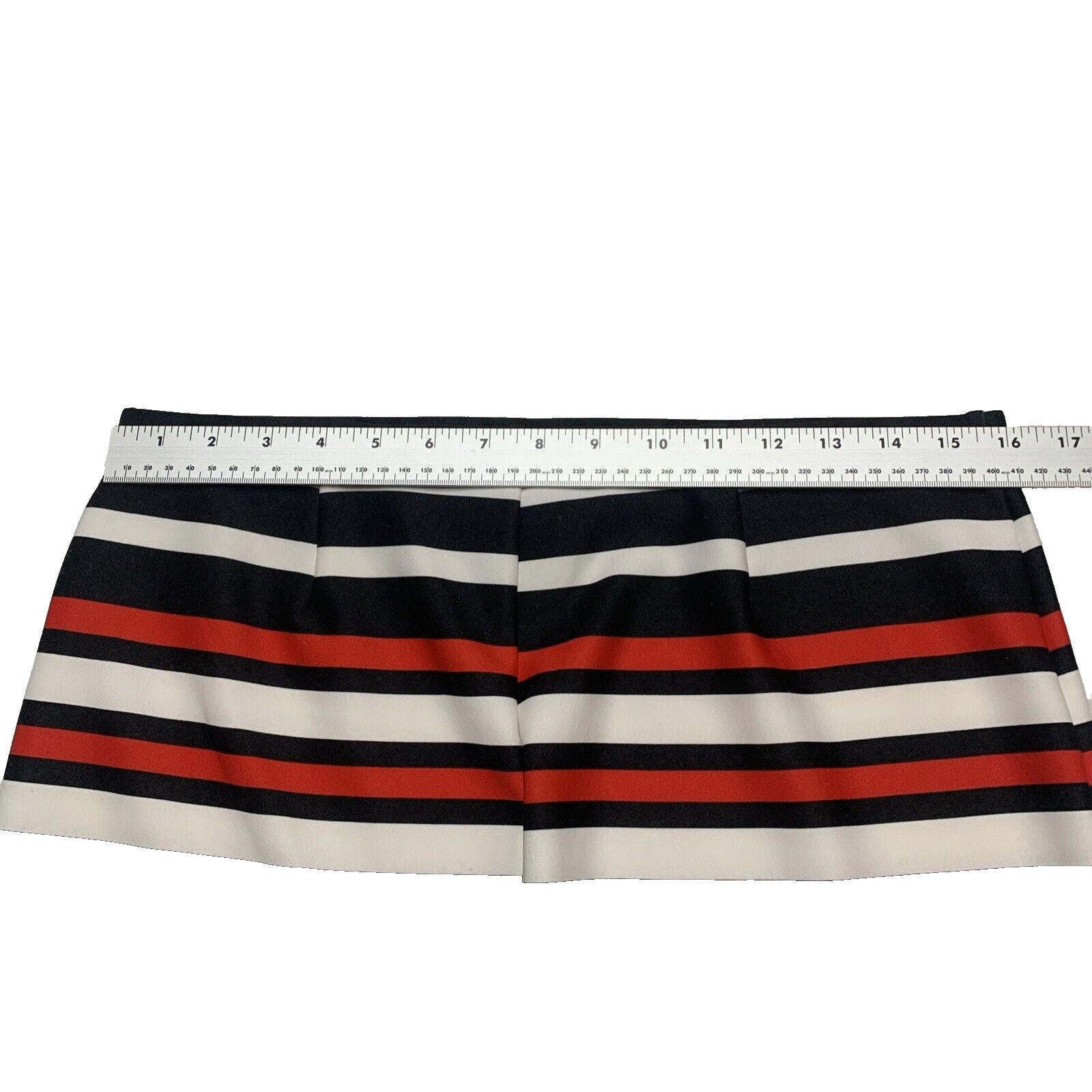 Falda tubo modesta hasta la rodilla con rayas rojas y negras de NYCC para mujer, talla M