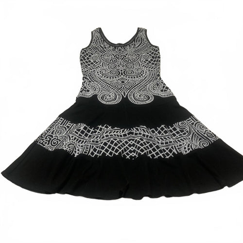 Frank Lyman Womens Size 8 Black White Patterned Sleeveless Dress