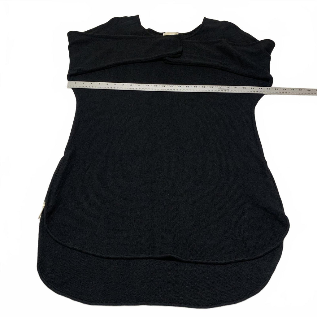 Suéter tipo túnica de punto Michael Kors para mujer, talla grande 1X, color negro, con dobladillo alto y bajo