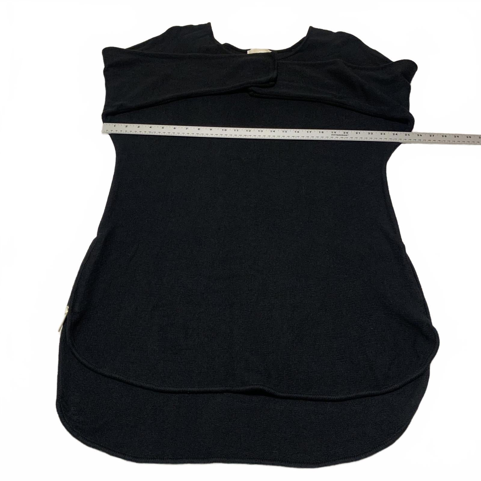 Suéter tipo túnica de punto Michael Kors para mujer, talla grande 1X, color negro, con dobladillo alto y bajo