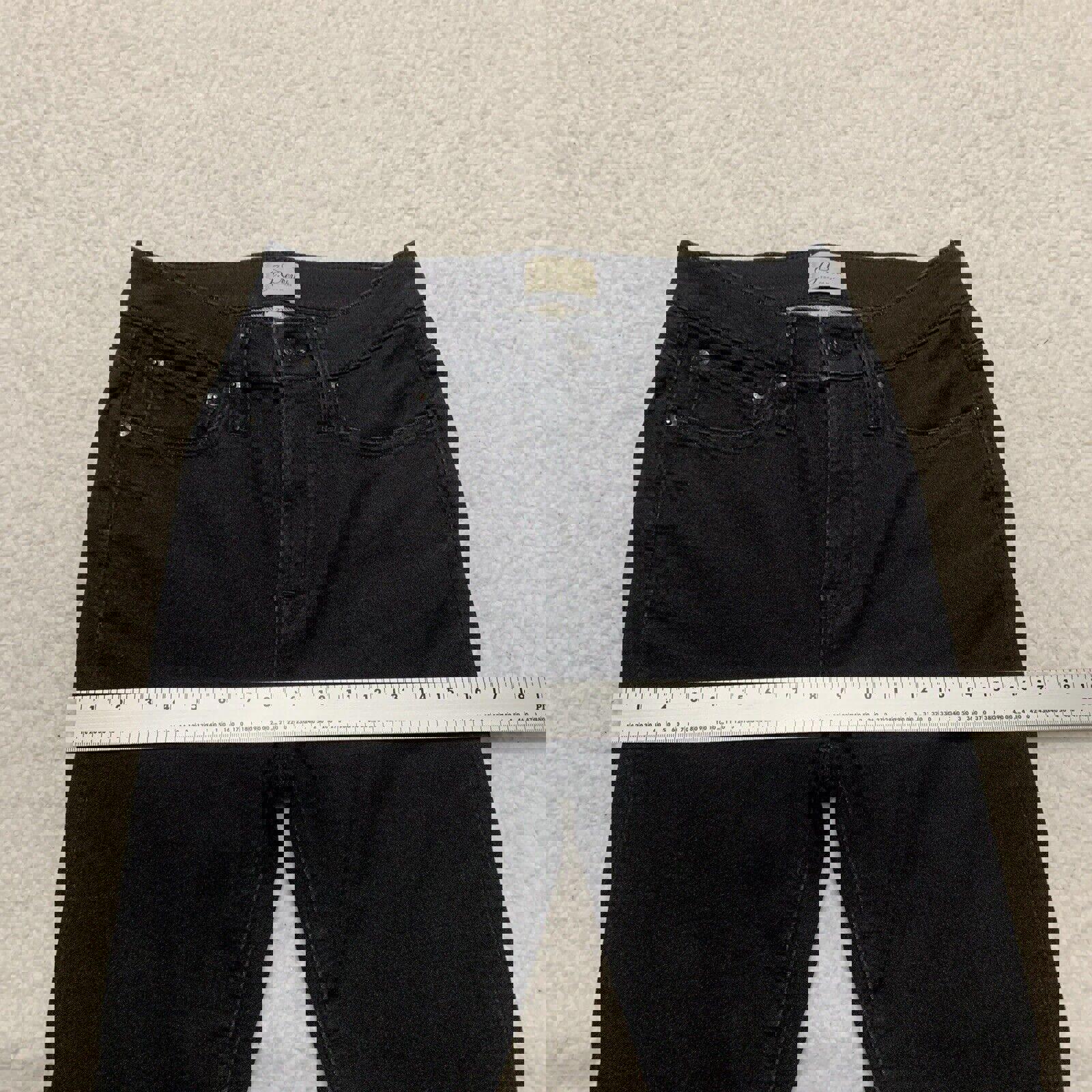 Vaqueros ajustados de tiro alto J.Crew para mujer, talla 27, negros, elásticos