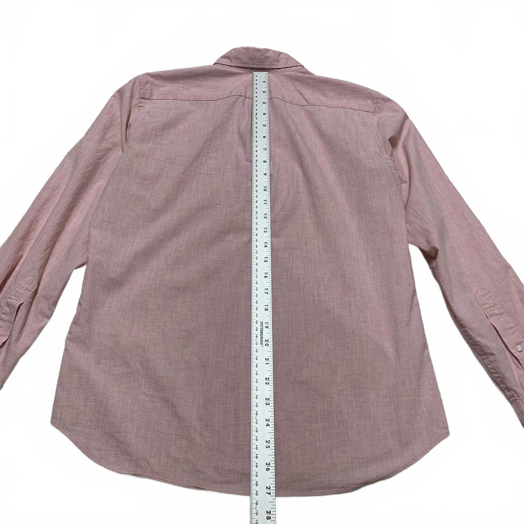 Camisa corta rosa con botones J Crew Long para hombre, corte entallado