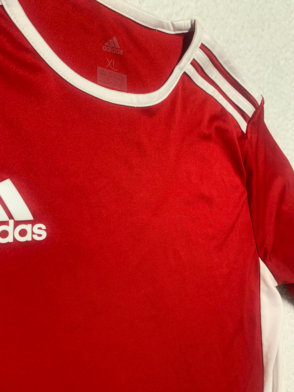 Camiseta de fútbol unisex para niños Adidas, talla extragrande, color rojo Clima Cool