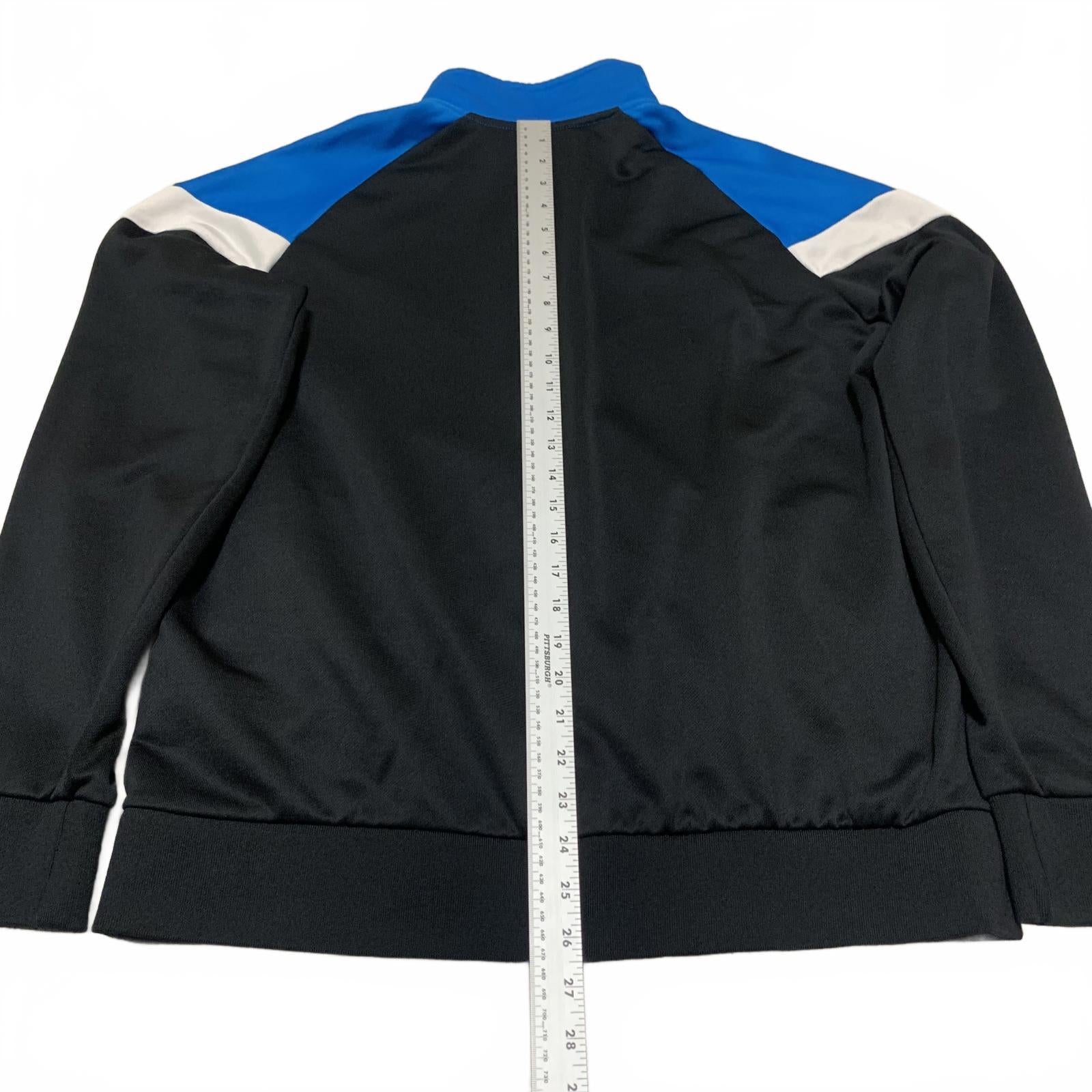 Chaqueta deportiva Puma para hombre, talla L, color negro y azul rey, con cremallera