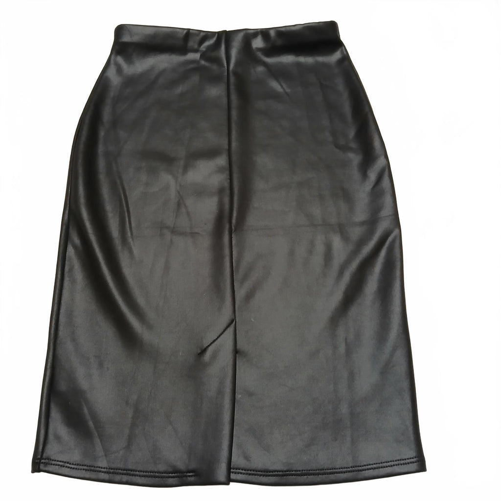 Falda tubo pequeña de piel sintética negra para mujer de Charlotte Russe