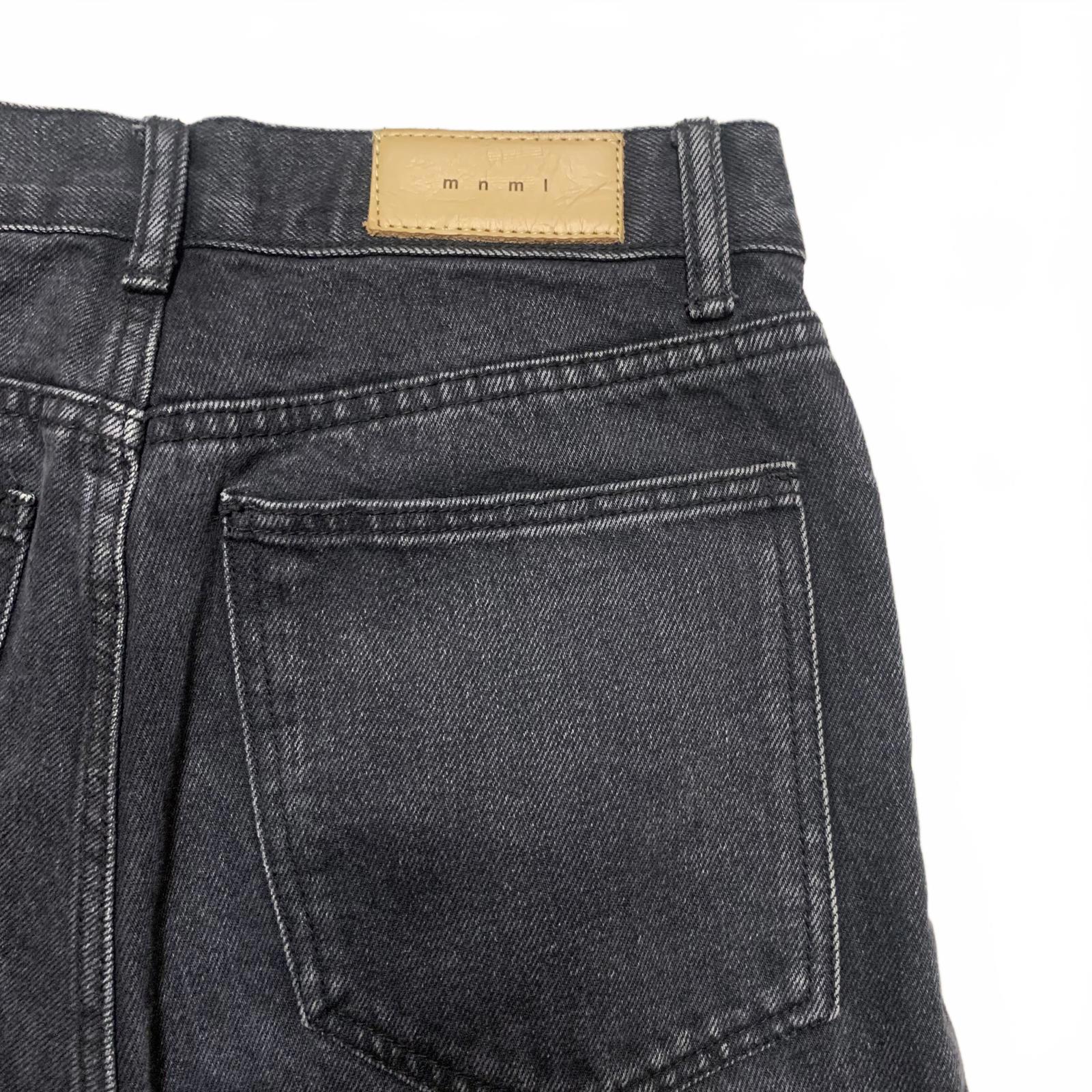 Vaqueros negros con estampado de calavera para hombre MNML, talla 28