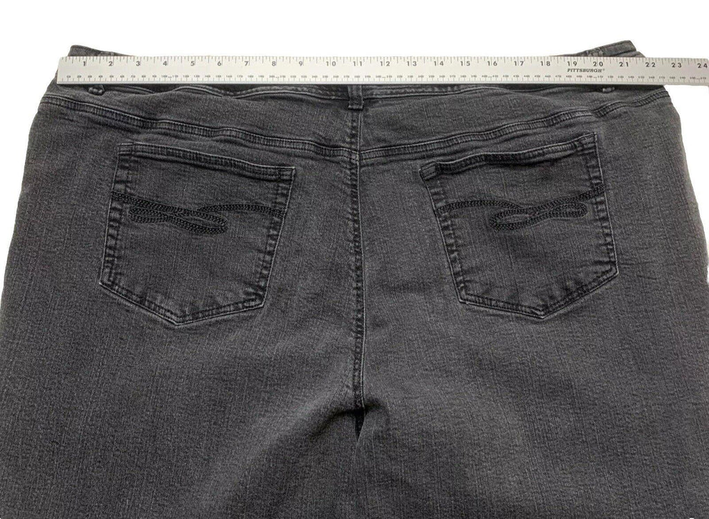 Jeans de tiro alto y control de abdomen de Style &amp; Co para mujer, talla 24W, color gris