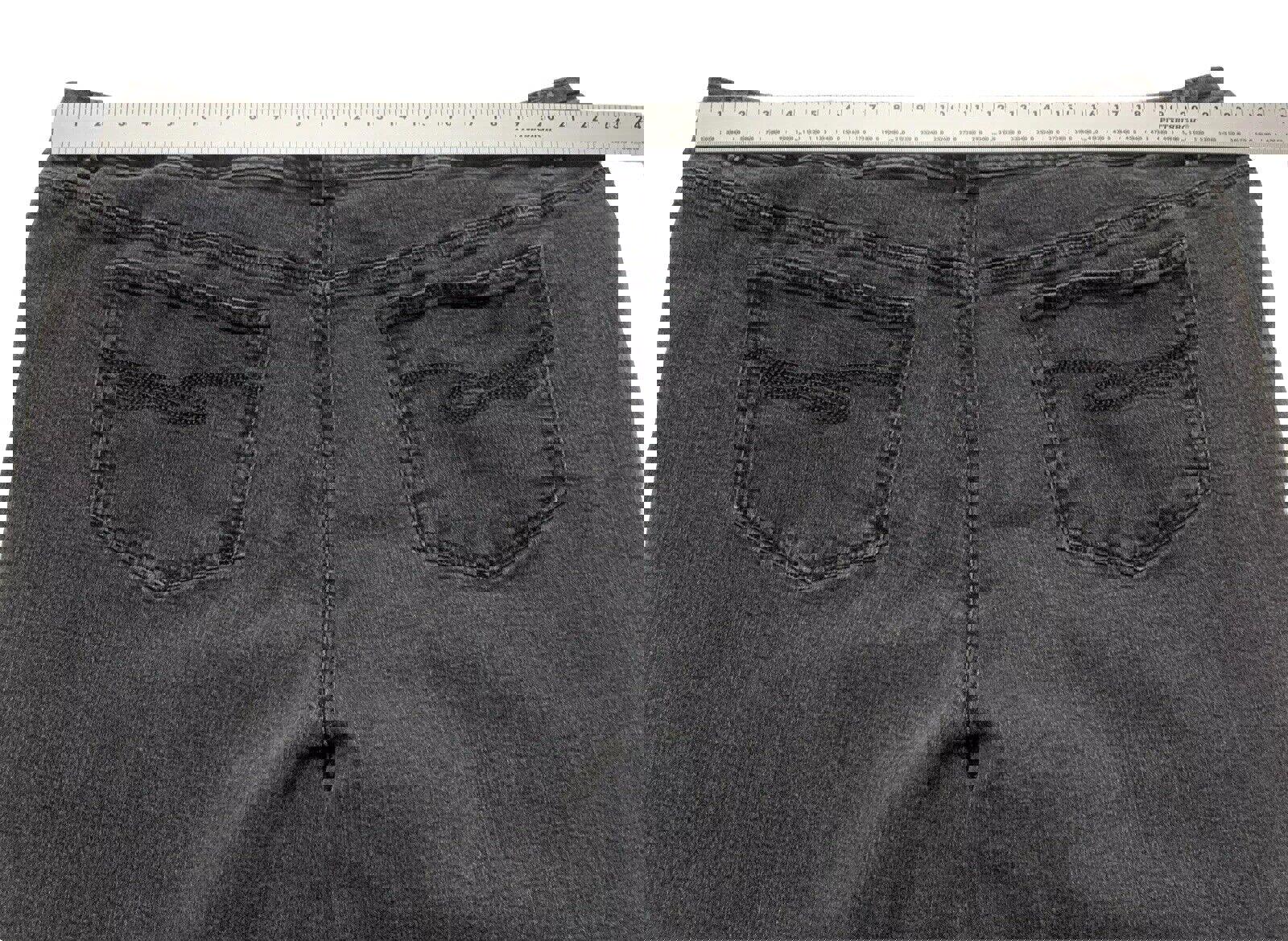 Jeans de tiro alto y control de abdomen de Style &amp; Co para mujer, talla 24W, color gris