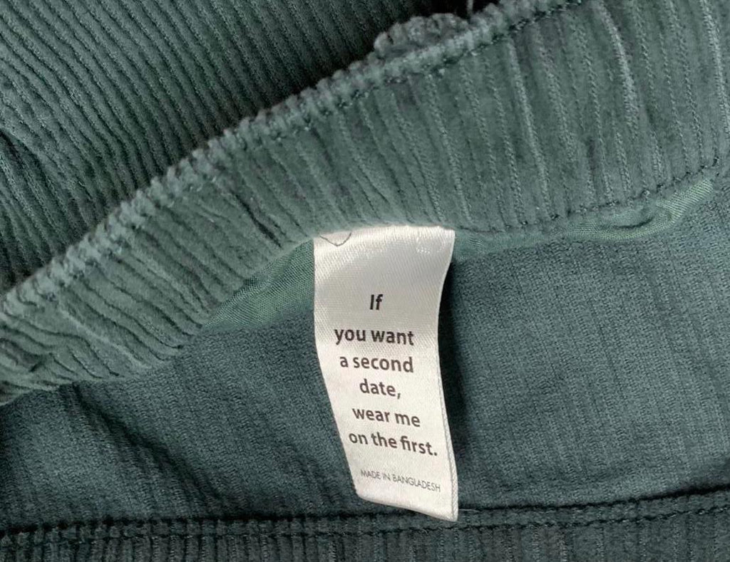 Pantalones de pana Pacsun para mujer, talla S, color verde, holgados, con cintura elástica, 30 x 28,75