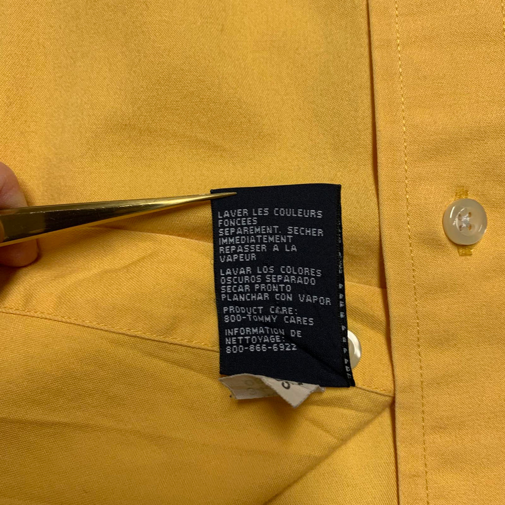 Camisa amarilla con botones XXL de Tommy Hilfiger para hombre