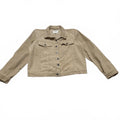 Jacqueline de Yong Women's Sz L/XL  42 Beige Corduroy Cropped Jacket