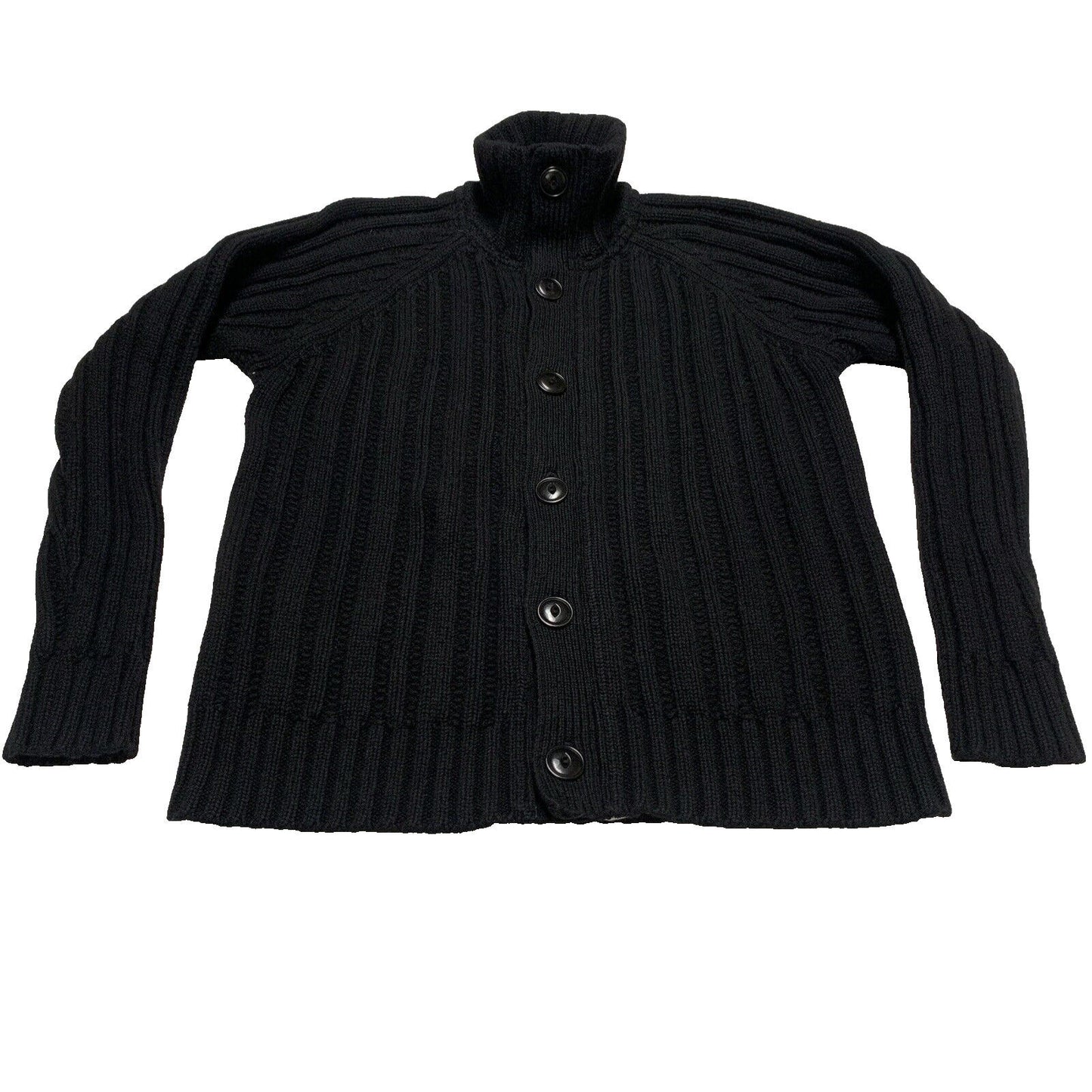 Club Monaco Men's Unisex  Size Large Black Button Down  Knit Cardigan