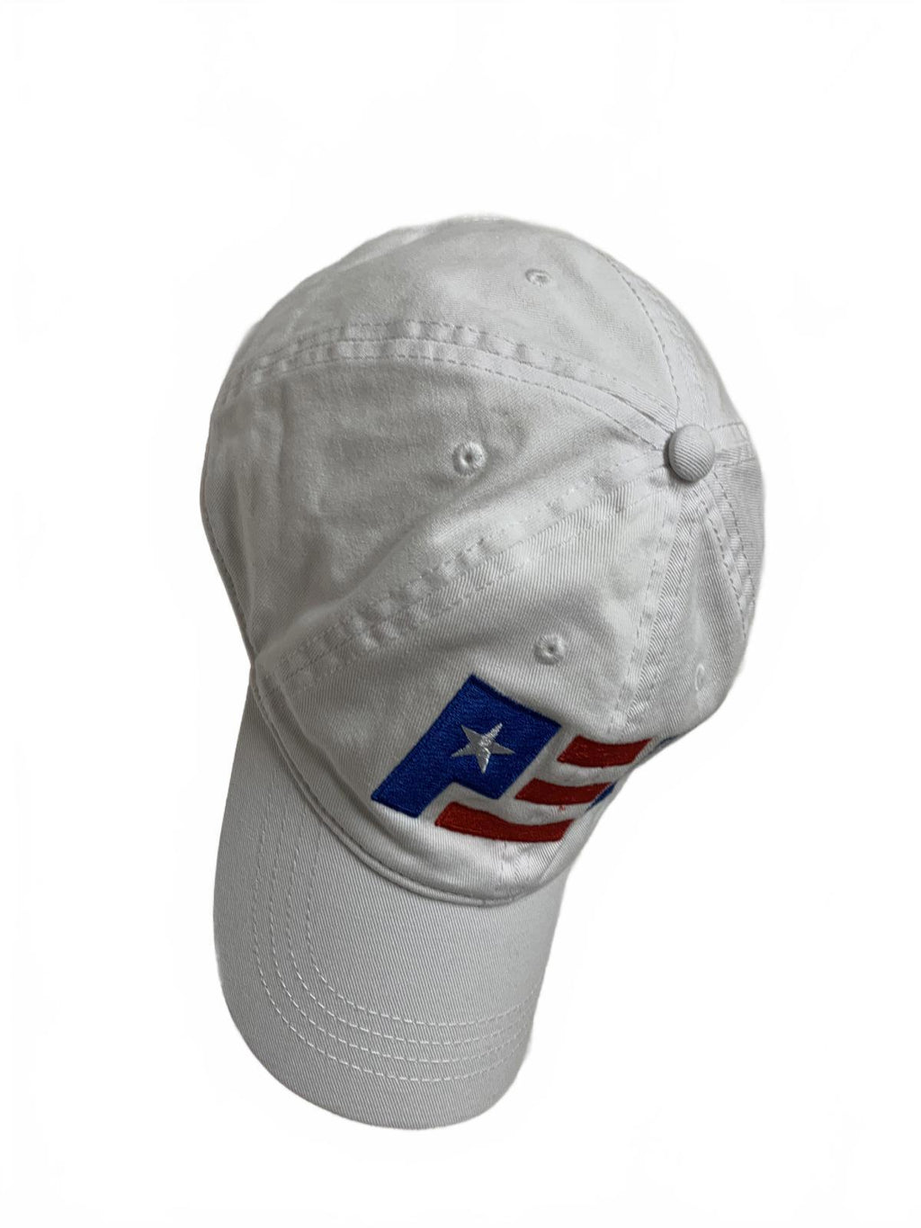 Gorra de béisbol unisex con bandera de Puerto Rico, color blanco, PEO 24