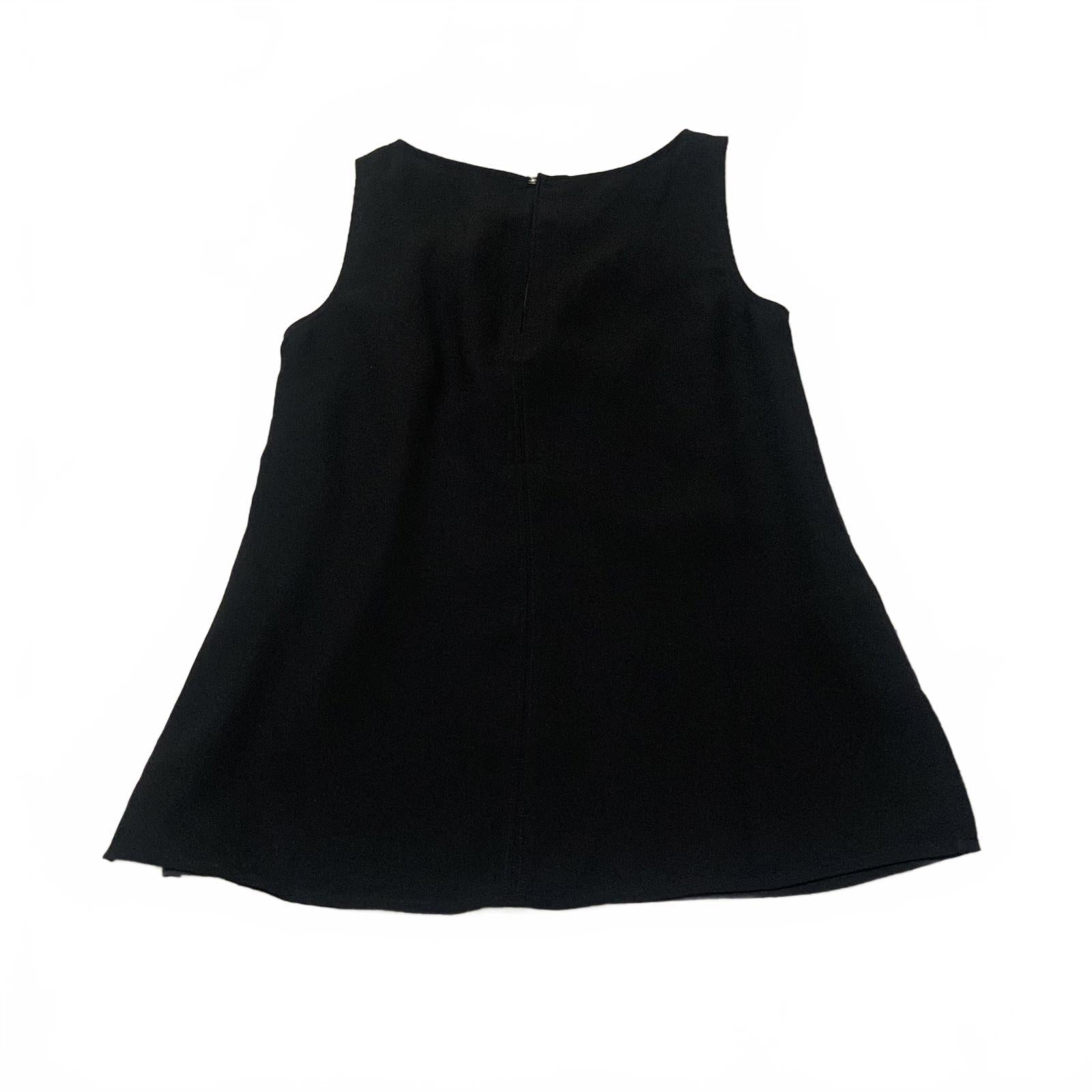 Blusa negra sin mangas Ann Taylor para mujer, talla extra pequeña