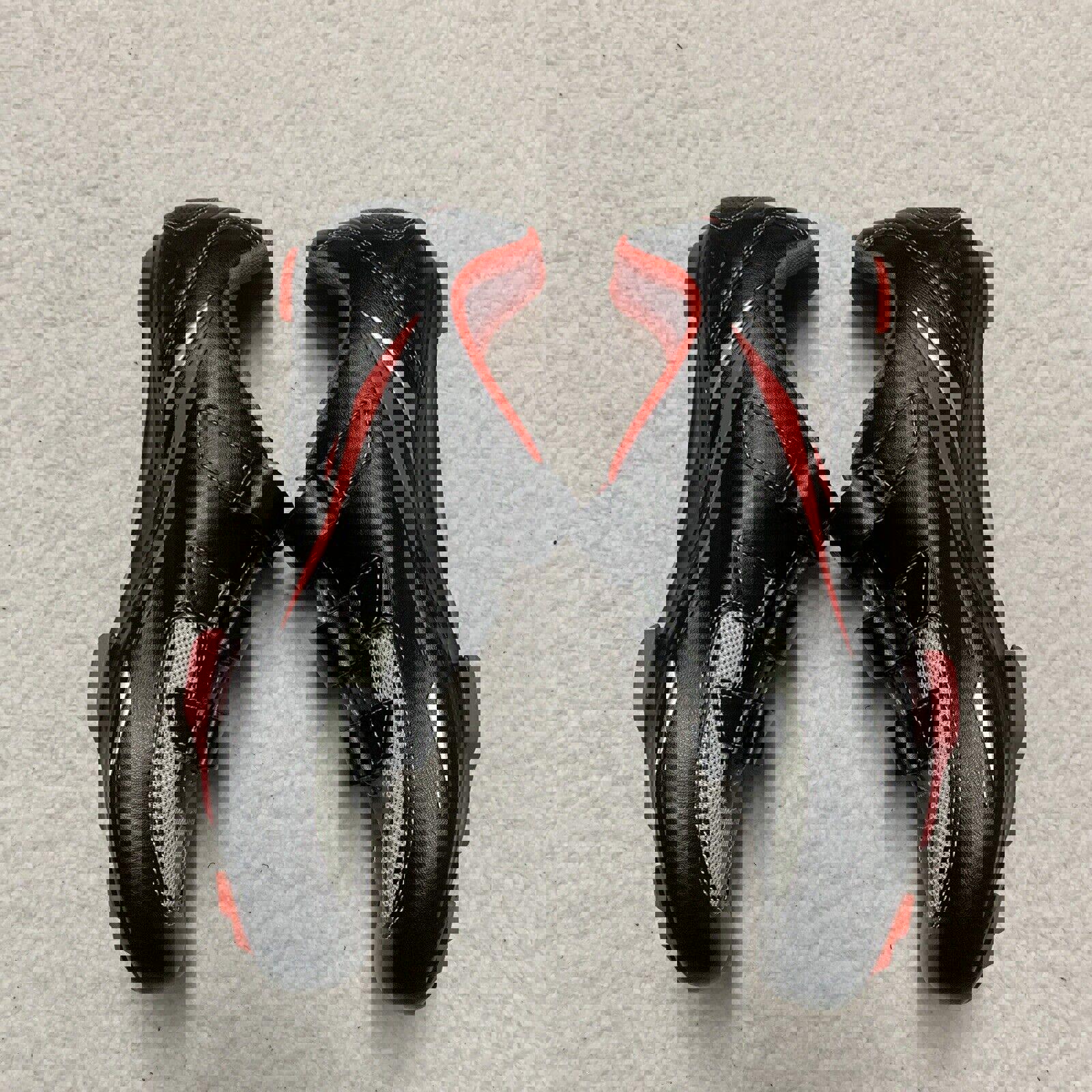 Zapatillas de ciclismo Outdoor Master unisex para mujer, talla 13, para hombre, talla 11, color negro, rojo y gris