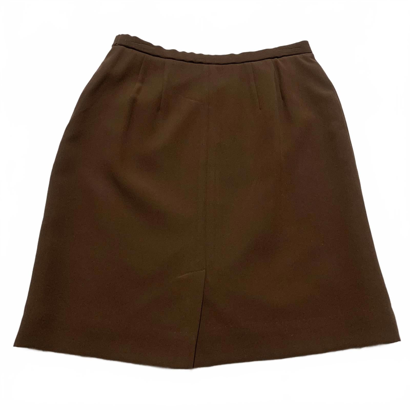 Falda acampanada marrón pequeña Laura Scott para mujer, talla pequeña 8, cintura 28