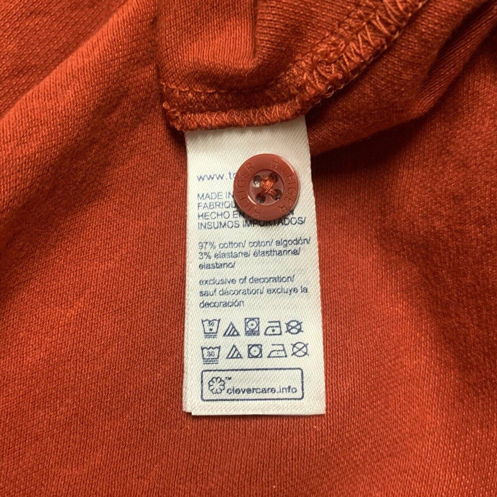 Polo Tommy Hilfiger XXL XXG TTG para hombre, rojo/naranja
