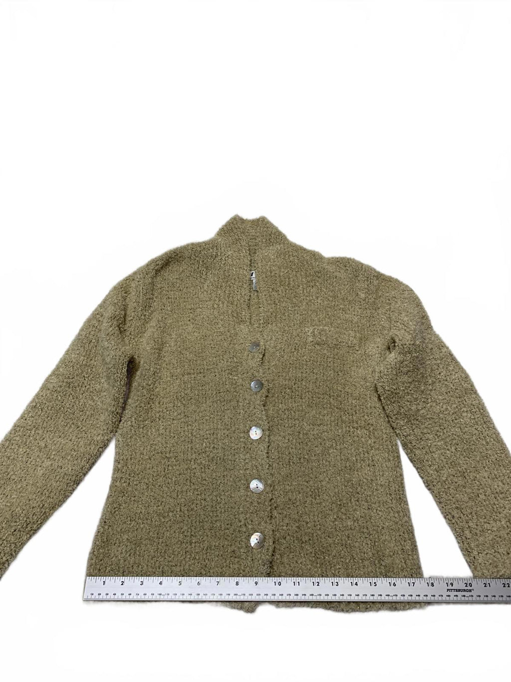 Suéter cárdigan beige VTG de los años 90 IDI de Mathew H para mujer, talla M, Hong Kong