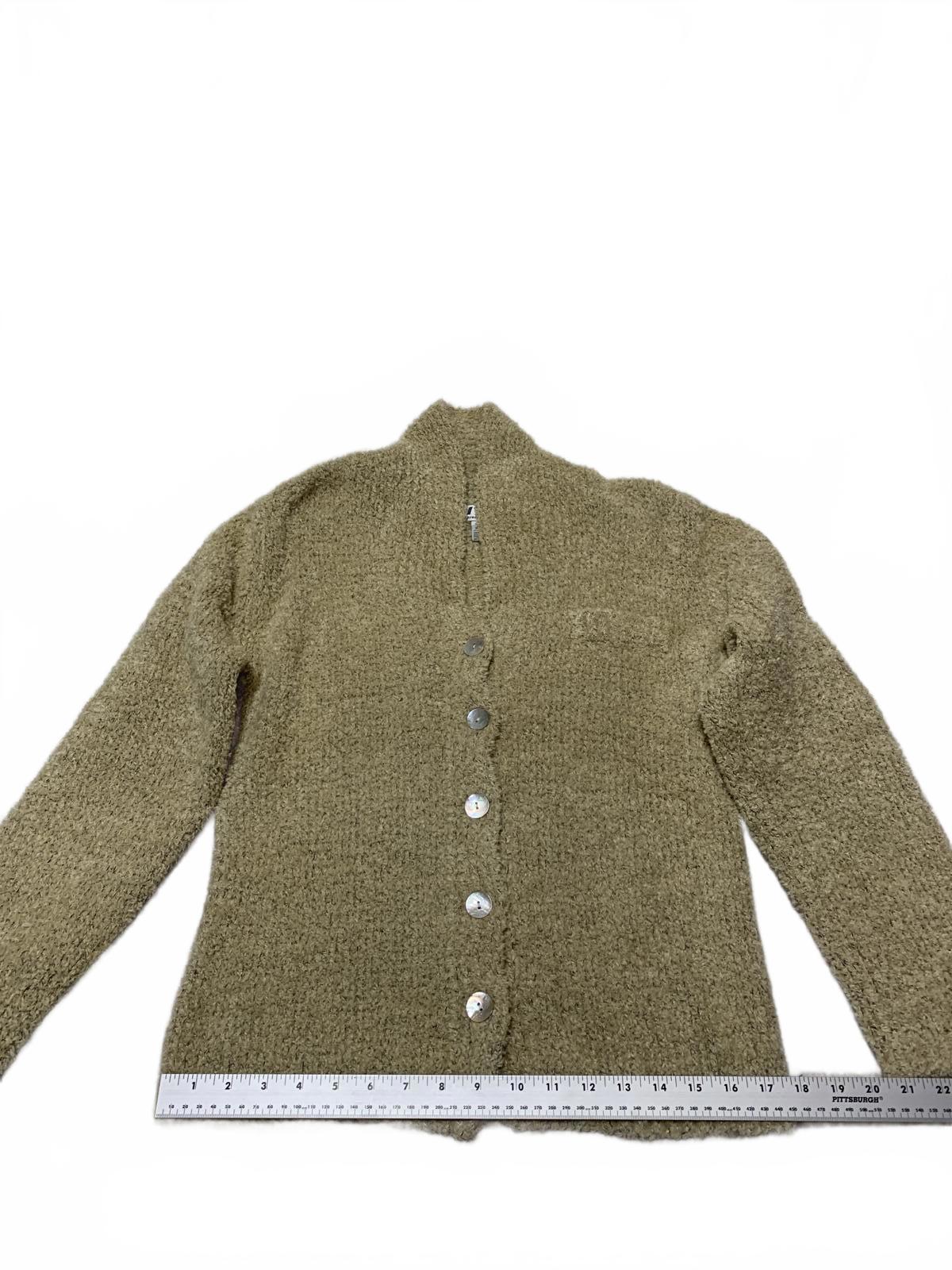 Suéter cárdigan beige VTG de los años 90 IDI de Mathew H para mujer, talla M, Hong Kong