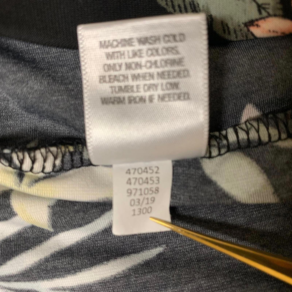 Pantalones anchos con estampado floral de Roz &amp; Ali, talla 3X, estilo tropical, ancho 43 x 29 L