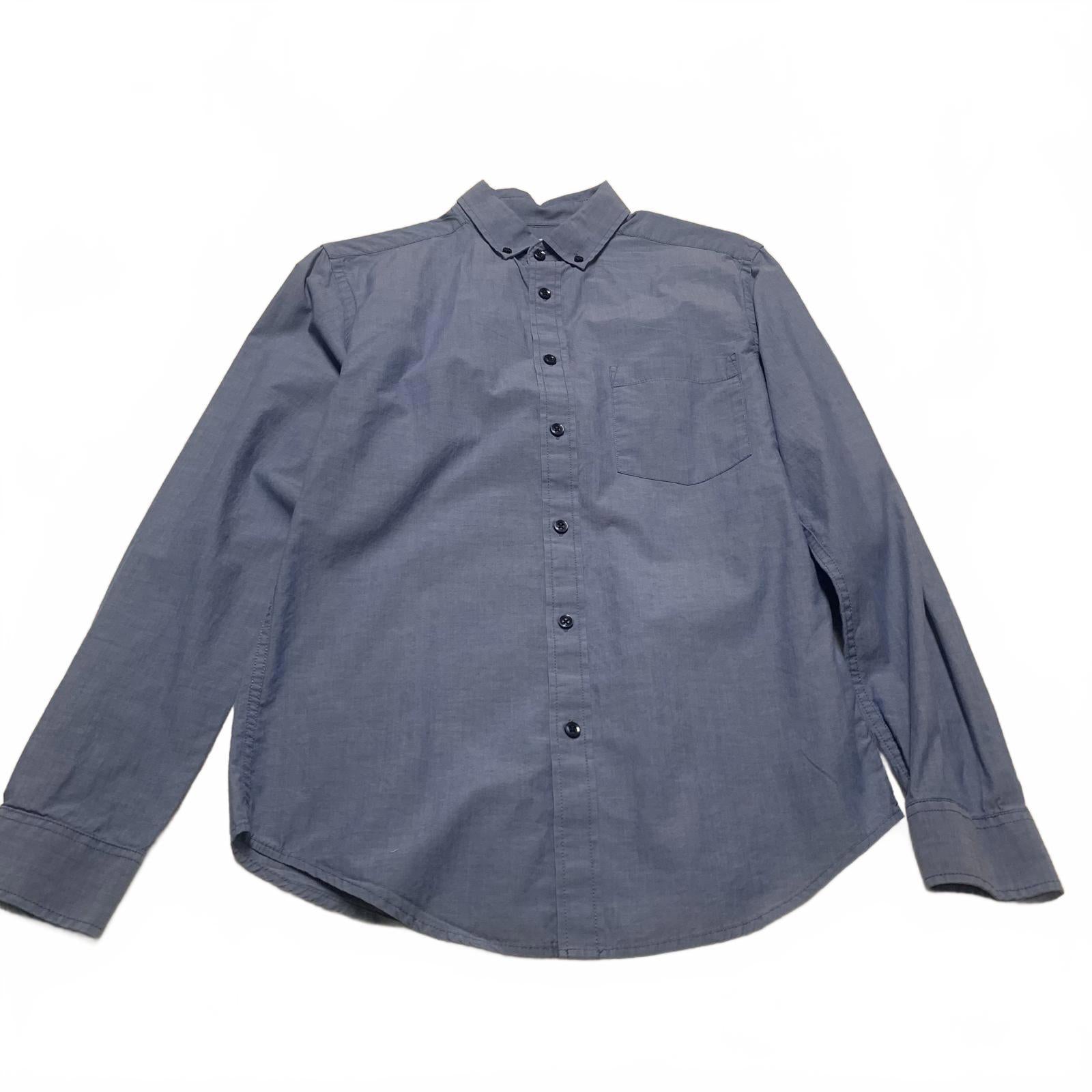 Camisa de mezclilla suave azul claro con botones Goodfellow &amp; Co para hombre, talla pequeña