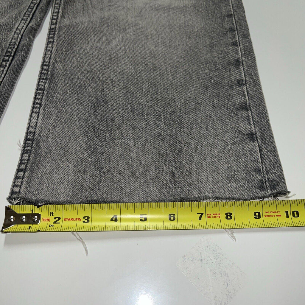 Vaqueros Zara para mujer, talla 6, denim gris, corte cropped con bordes deshilachados