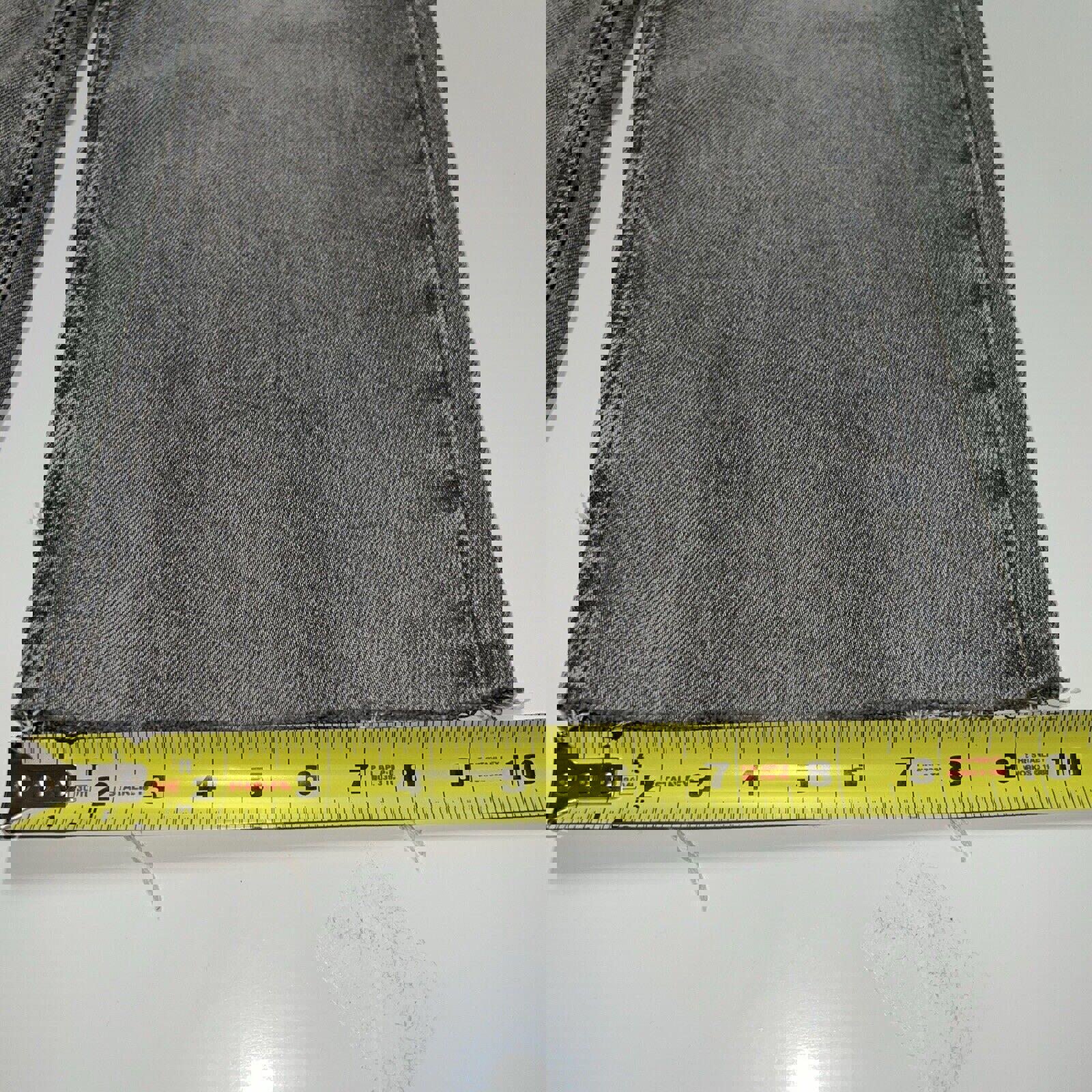 Vaqueros Zara para mujer, talla 6, denim gris, corte cropped con bordes deshilachados