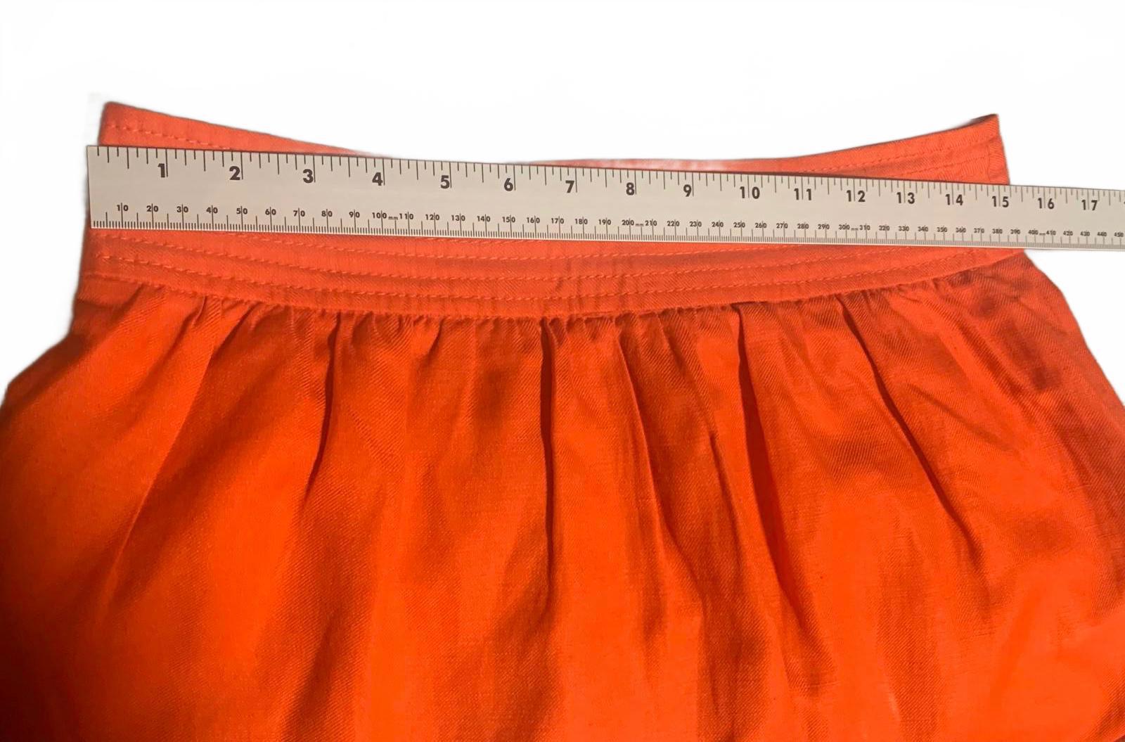 Falda naranja con botones y bolsillos delanteros de J. Crew, talla 4 para mujer, ancho 30.5