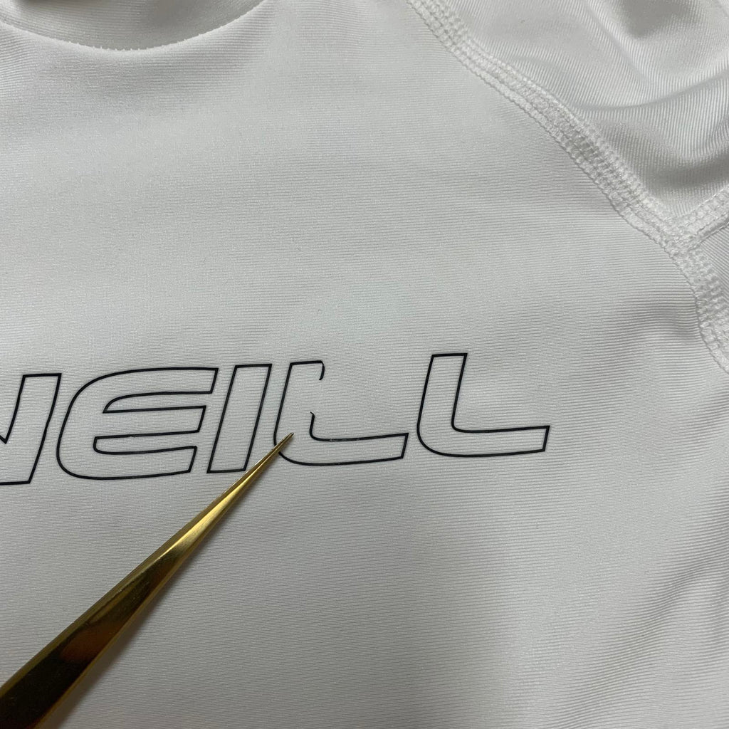 Traje de baño O'Neill Performance Fit para niños, talla 8, color blanco, con protección solar y contra erupciones UV