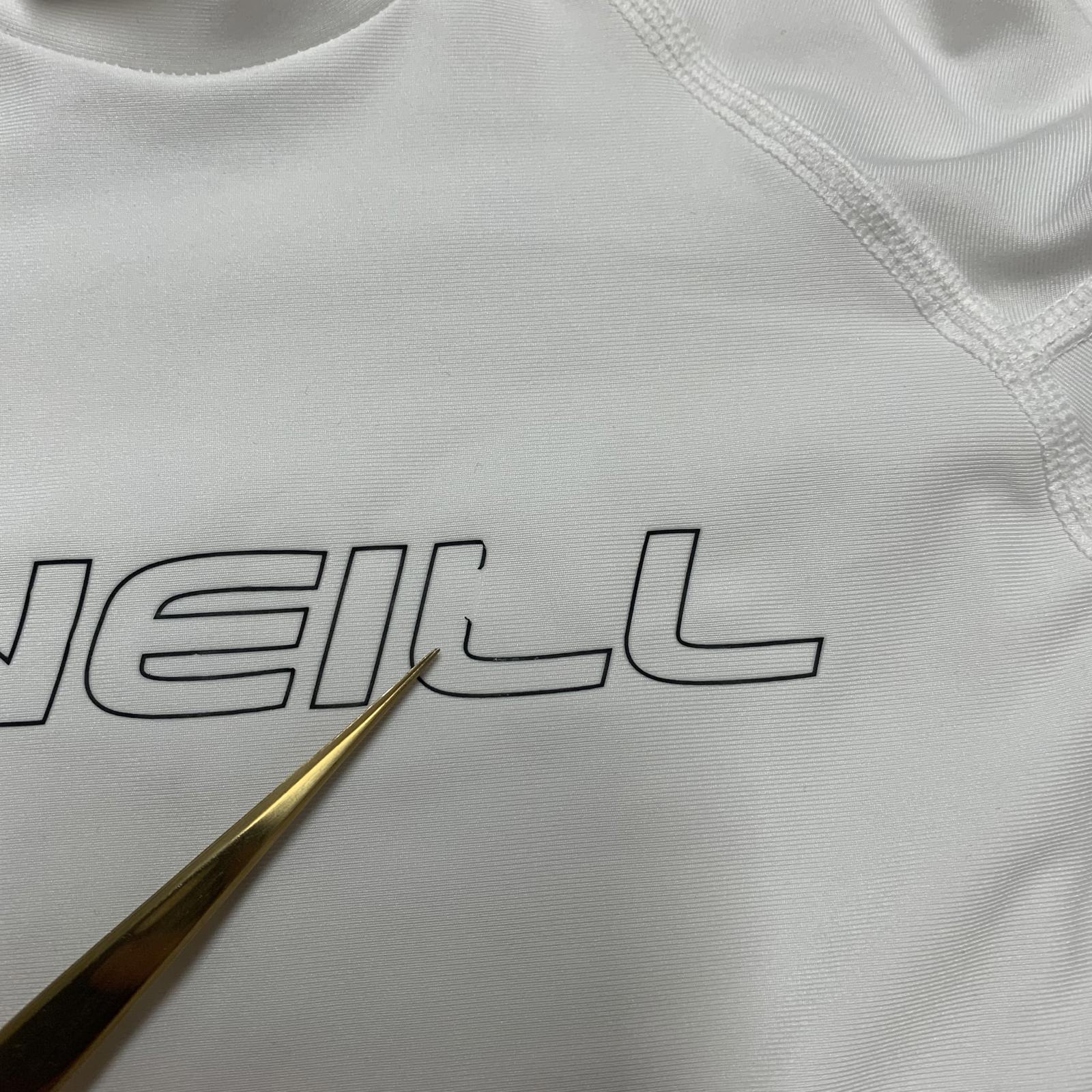 Traje de baño O'Neill Performance Fit para niños, talla 8, color blanco, con protección solar y contra erupciones UV