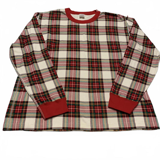 VTG Hanna Andersson Womens Size XXL Red Plaid Long Sleeve Shirt Organic Cotton