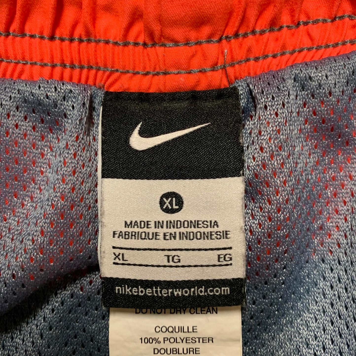 Nike Men's Sz XL Gray & Orange Swim Shorts