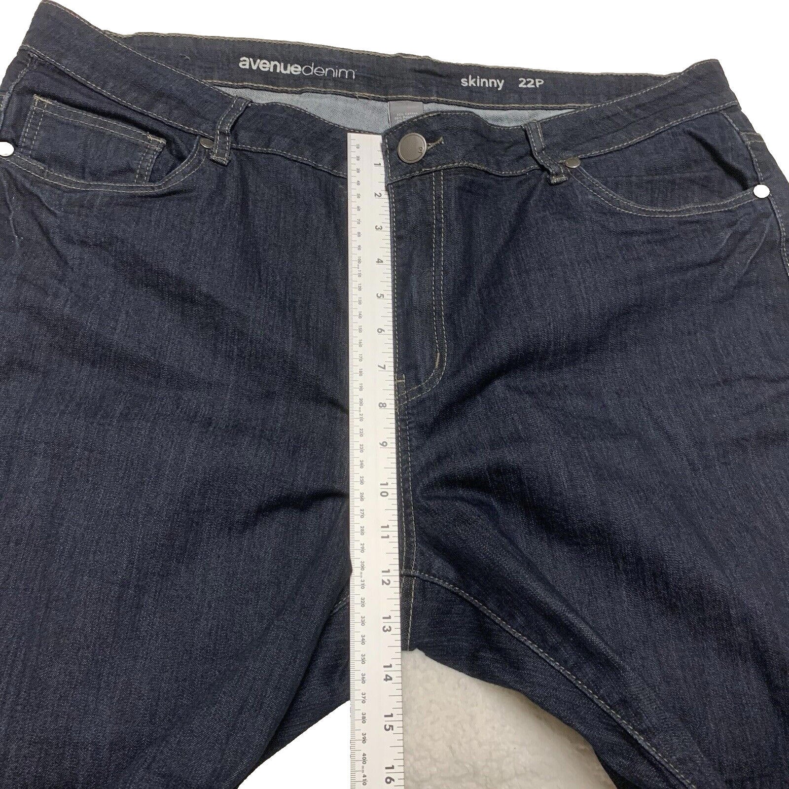 Vaqueros Avenue Denim para mujer talla 22P Plus azul oscuro elásticos