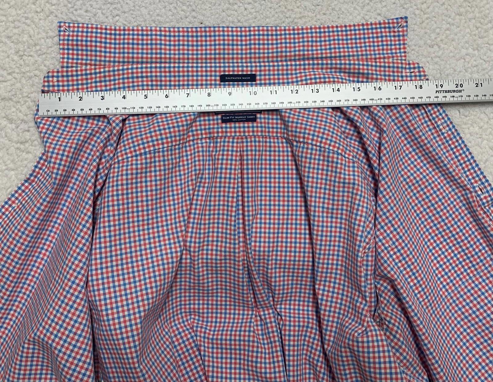 Camisa con botones Murray de corte entallado a cuadros rojos y azules grandes para hombre de Vineyard Vines