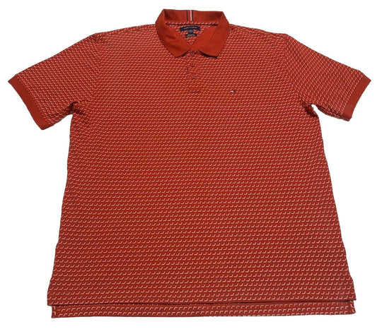 Tommy  Hilfiger Men’s XXL XXG TTG Polo Shirt Red/Orange
