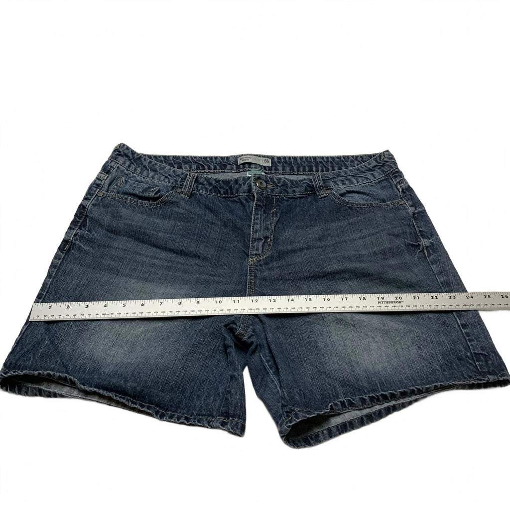 Pantalones cortos vaqueros desgastados azules Route 66 para mujer, talla 16, talla 37