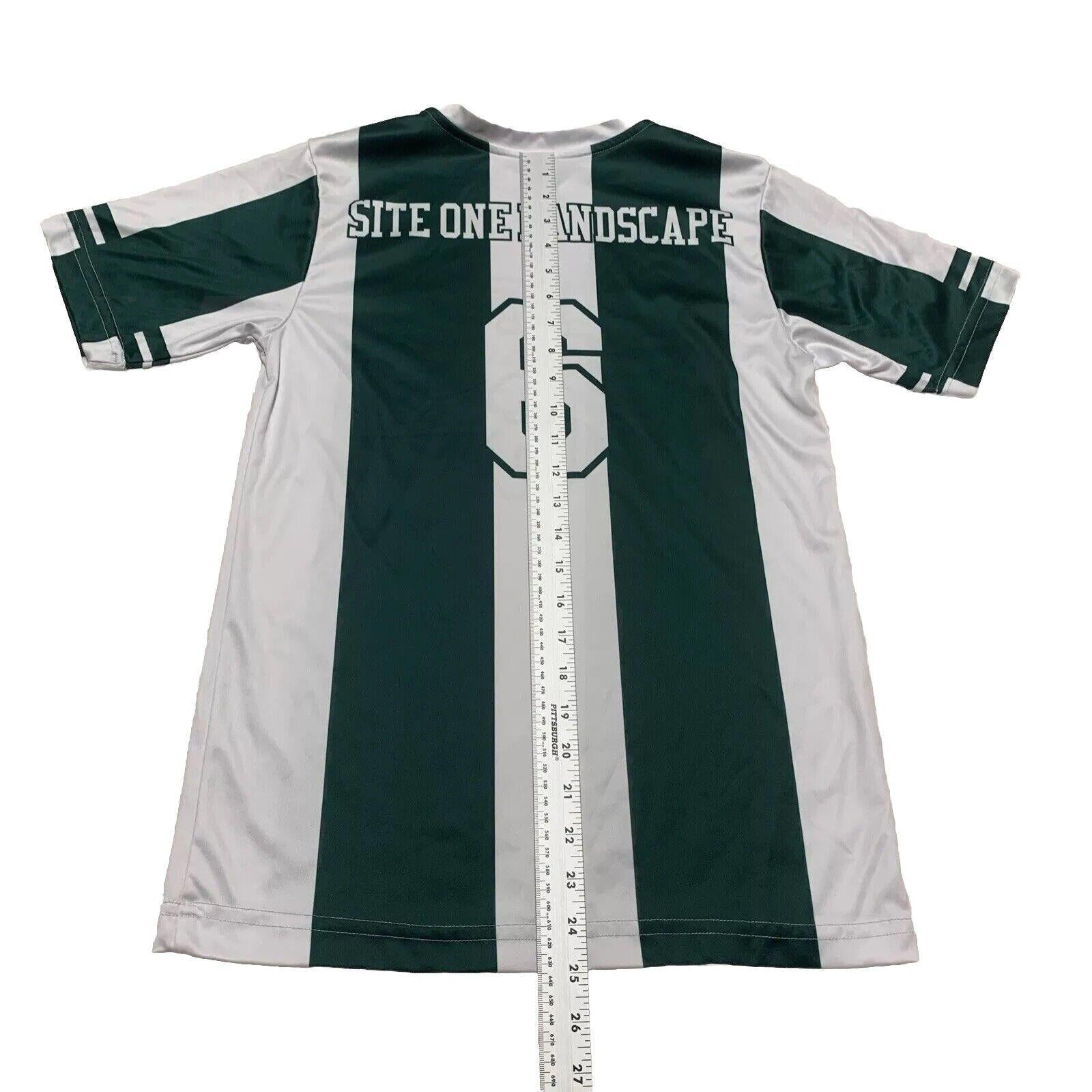 Camiseta de manga corta de punto verde bosque Champro para jóvenes, talla L