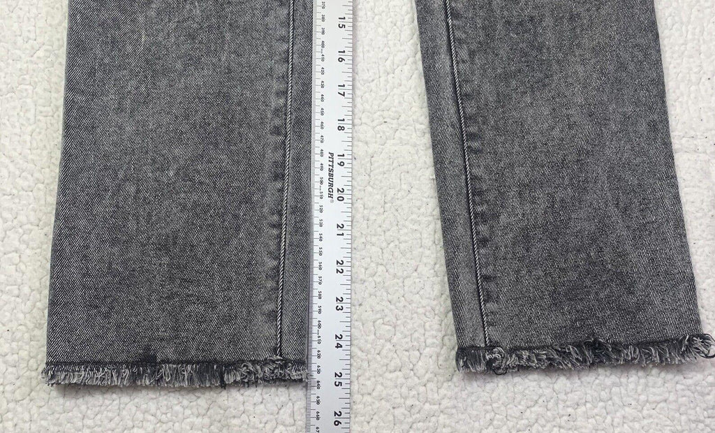 Vaqueros Kendall + Kylie para niña talla 3/27 negros The Icon de tiro alto con lavado Boo y dobladillo deshilachado