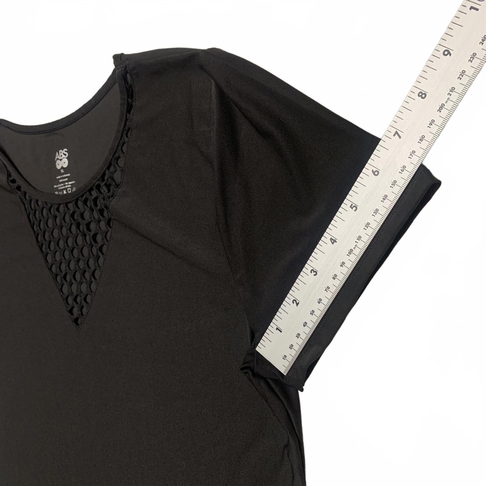 ABS Women's X-Large Black Short Sleeve Top