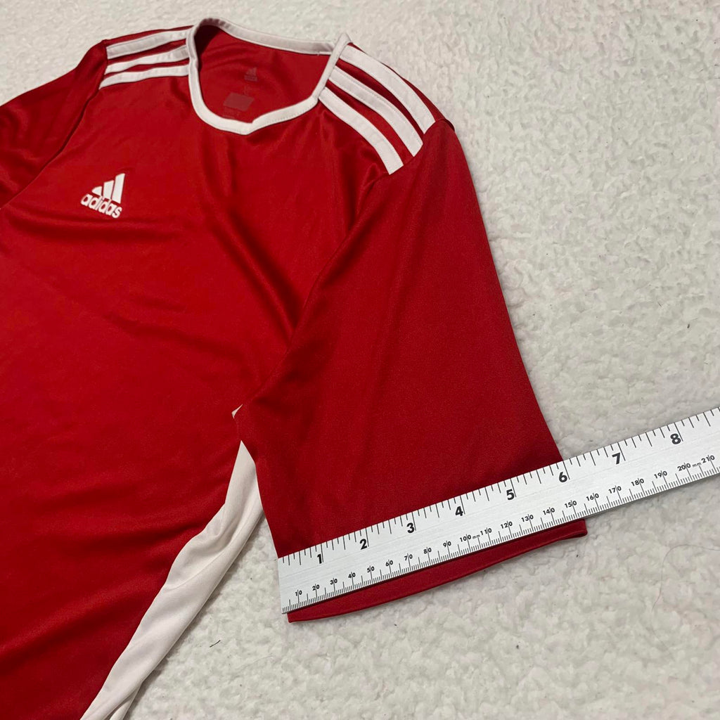 Camiseta de fútbol unisex para niños Adidas, talla extragrande, color rojo Clima Cool